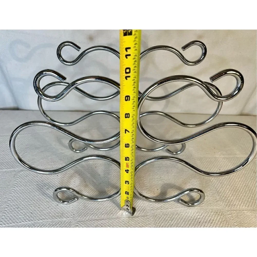 Mid Century Modern Chrome Wine Holder